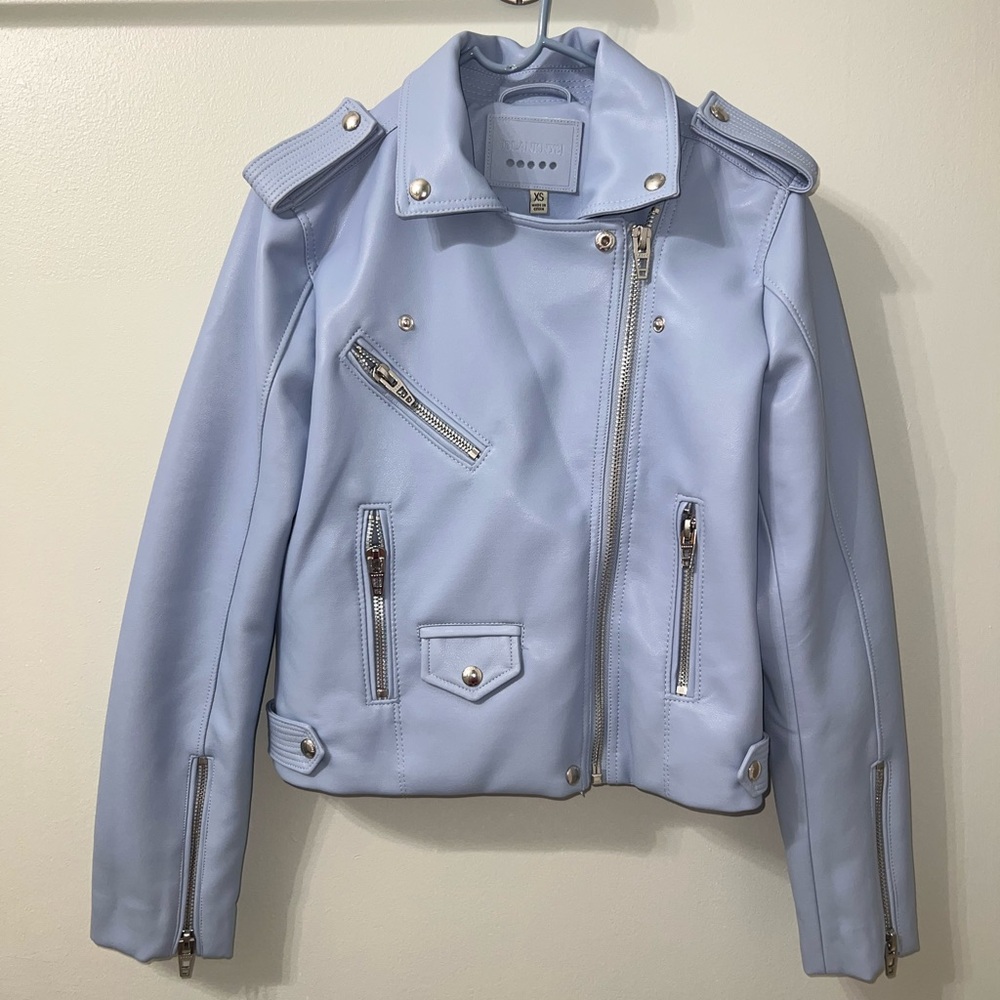 Blank NYC Faux Leather Bomber Jacket NWT